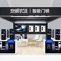 Modern Display Cabinet For Smart Door Locks With Exhibition Booth And Product