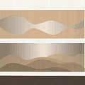 Modern Wooden Room Divider With Striped Design Dual Panels And Earthy Tones