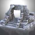 Ancient Stone Arch Structure Featuring Irregular Blocks And Architectural Steps