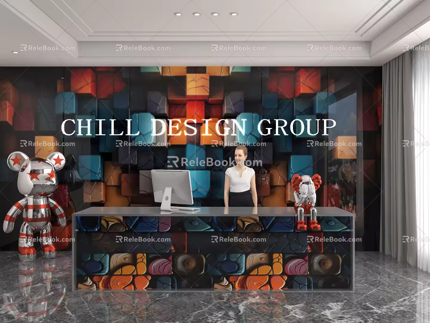 Front Desk 3d model