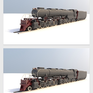 modern train vintage locomotive train 3d model