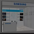 Samsung Exhibition Booth Design With Display Screens And Product