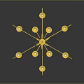 Ornate Golden Candelabra Chandelier Lighting Combination With Decorative Curved Arms And Metal Frame