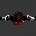3D Sci Fi Female Character With Red Hair And Red Black Blue White Combat Costume Design