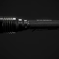 WEIGWORCH Black Metal Flashlight With Textured Grip And Durable Construction Design 3d model