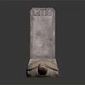 Ancient Style Stone Stele With Tortoise Base And Carved Top Details