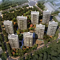 Modern Residential Complex With High Rise Buildings And Lush Green Surroundings