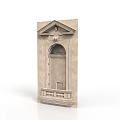 Elegant Classical Stone Doorway Design With Decorative Pediment And Arch Details