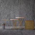 Stylish Round Coffee Tables With Wicker Bases Wooden Tops And Metal Frames