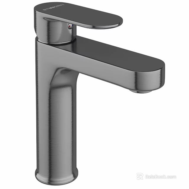Modern Single Handle Faucet With Sleek Metallic Design For Kitchen Sink 3d model 