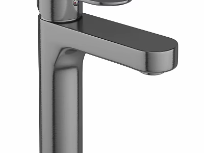 Modern Single Handle Faucet With Sleek Metallic Design For Kitchen Sink 3d model
