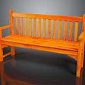 Wooden Outdoor Bench With Armrests And Vertical Slat Back Design