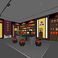 Traditional Chinese Style Tobacco and Liquor Store With Shelves Displaying Alcohol Tea and Tobacco Products