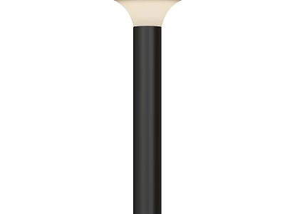Modern Outdoor Light with Black Pole and White Shade for Garden and Patio Use 3d model