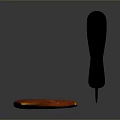 Ancient Weapons Featuring Black Curved Blade With Decorative Handle And Red Dagger With Carved Patterns