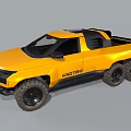 Yellow KRAITRO 6x6 Off Road Pickup Truck Front Bumper Design