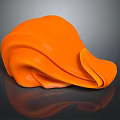 Delicious Orange Wavy Shaped Food With Soft Texture And Shiny Surface
