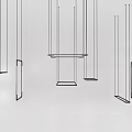 Modern Minimalist Chandeliers Featuring Linear Suspended Design for Contemporary Interior Spaces