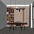 Modern Piano Room Interior With Grand Piano Illuminated Bookshelves And Window
