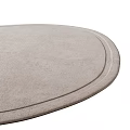 Textured Circular Rug in Light Beige for Modern Living Room Decor