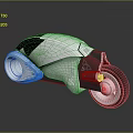 Futuristic White Black Motorcycle With Sleek Aerodynamic Design And LED Lights
