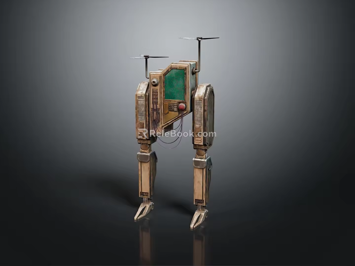 Robot Assistant Small Robot Butler 3d model