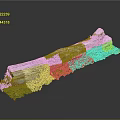 Natural Wooden Log Decorative Piece With Green Grass Base On Dark Background
