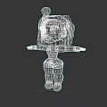 Cute Egyptian Style Cartoon Game Movie Character With Golden Headdress And Green Eyes
