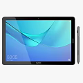Huawei Tablet Screen Display With Time Date Google Search Bar And App Icons 3d model