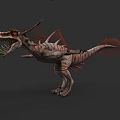Realistic Aquatic Animal 3D Model With Sharp Teeth Dorsal Fin And Fierce Pose