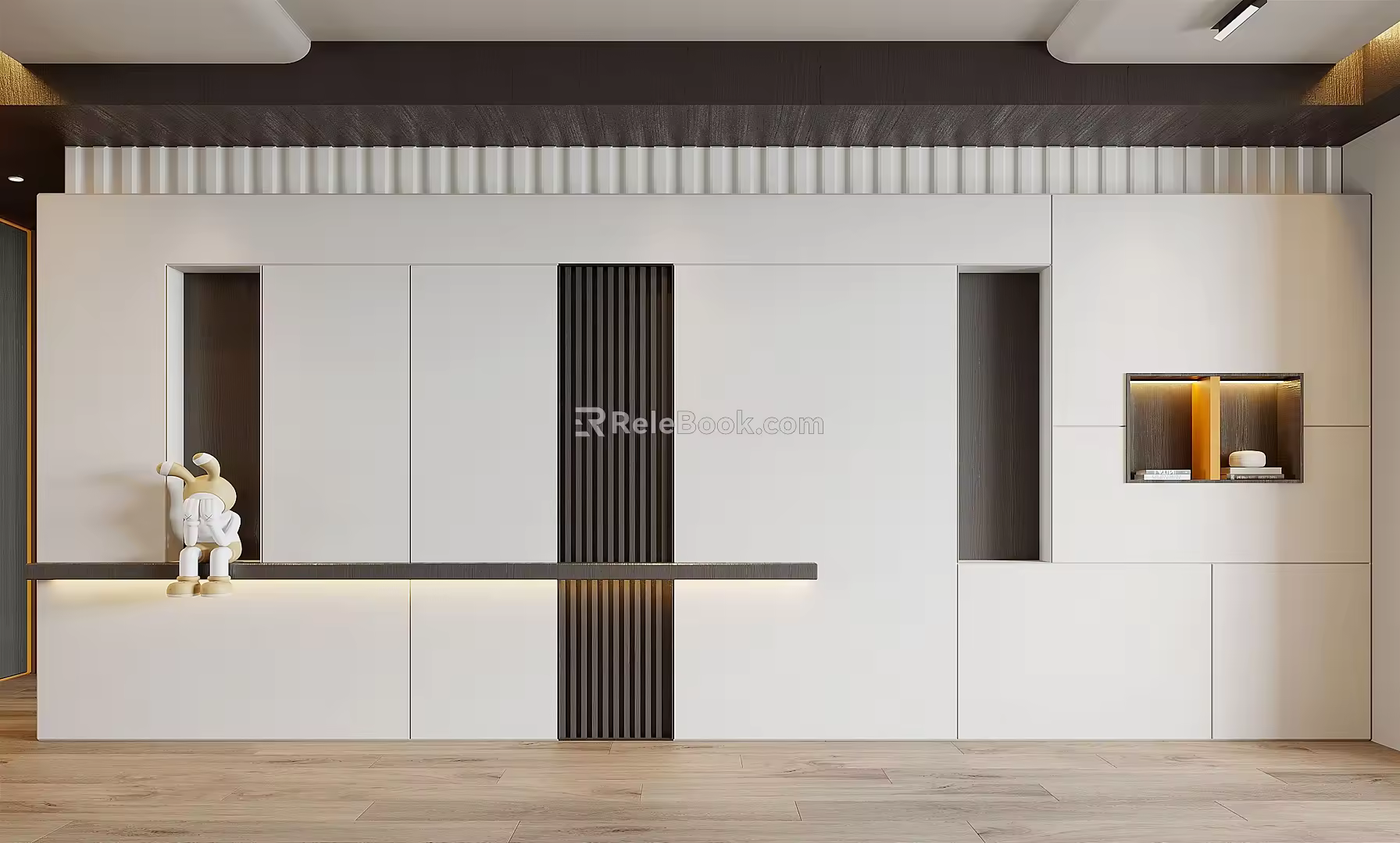 Modern background wall 3d model