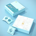 Light Blue Daily Essentials Gift Box With Individual Sachets And Skincare Product Set