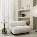 Modern Single Sofa Lounge Chair Floor Lamp 3d model