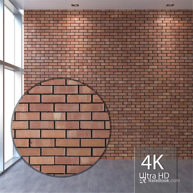 Brick Wall Components With Detailed Brick Structure In 4K Resolution 3d model 