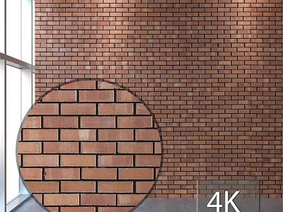 Brick Wall Components With Detailed Brick Structure In 4K Resolution 3d model