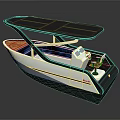 Modern Yacht Design With Solar Panel Canopy And Luxe Interior