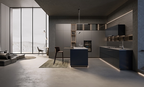 Modern Poliform Kitchen 3d model