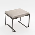 Different Styles of Modern Stools with Metal Frames and Upholstered Seats