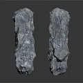 Two Natural Wood Like Stone Blocks With Rough Surface And Natural Texture