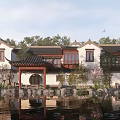 Chinese ancient antique architecture 3d model