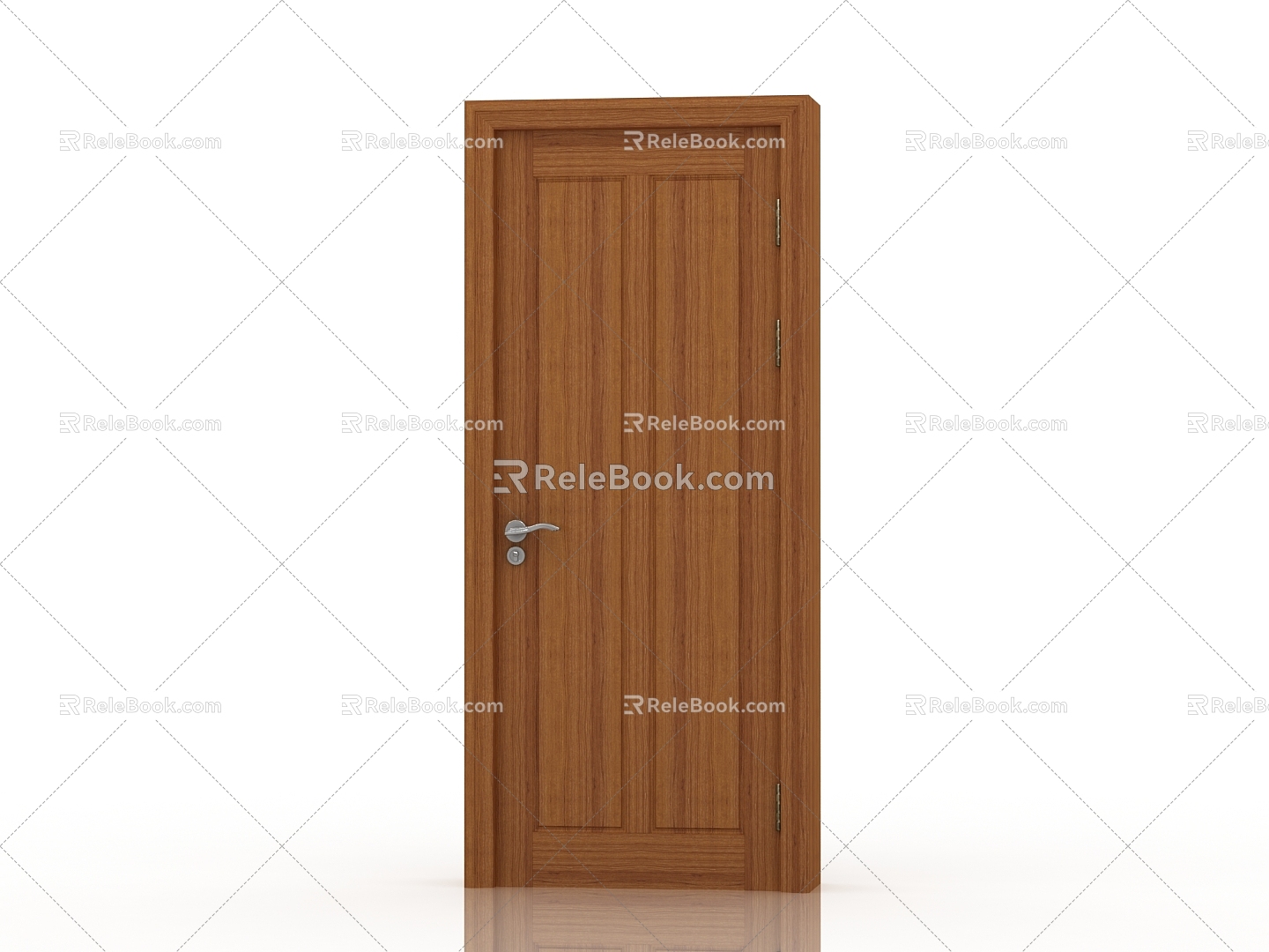 Jianou solid wood door interior door door 3d model