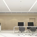Public office area 3d model