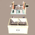 Industrial Mechanical Device 3D Model With Components And Control Panel Structure 3d model