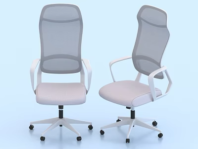 Modern Office Chairs With Mesh Back Armrests Adjustable Base And Rolling Wheels For Comfortable Workspace 3d model