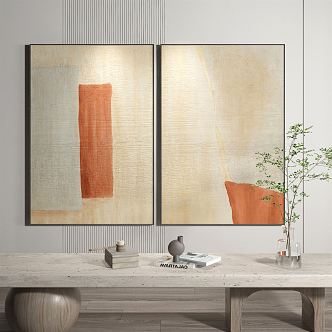 modern abstract painting abstract decorative painting 3d model