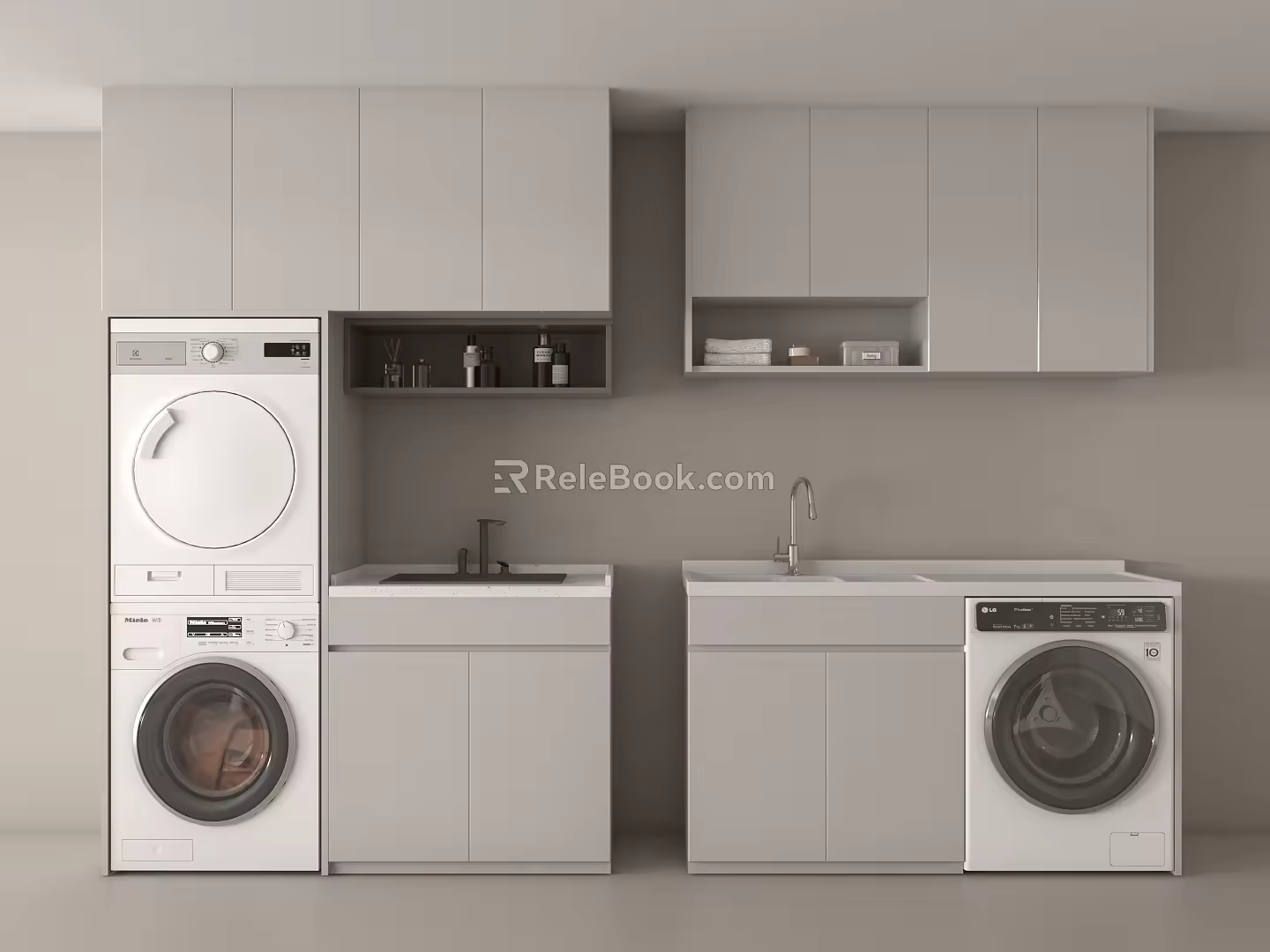 Modern washing machine cabinet 3d model