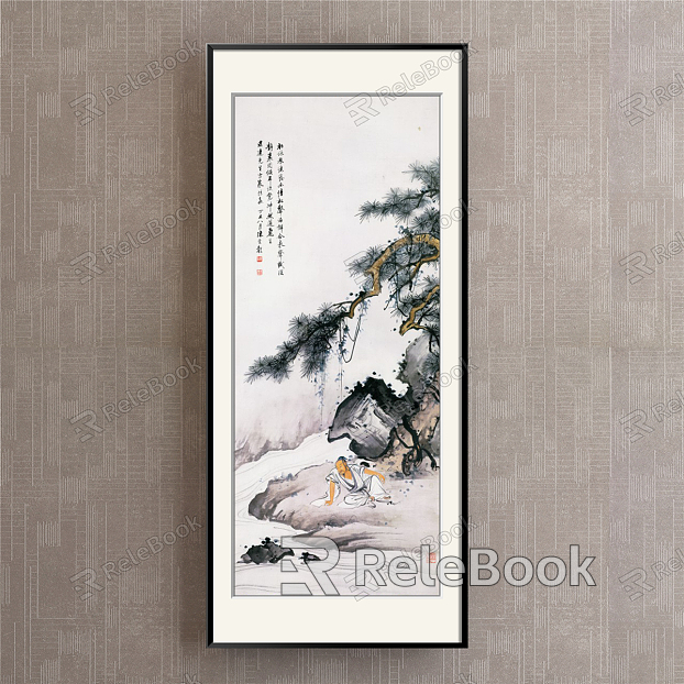 chinese landscape painting model