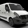 White Opel Commercial Van With Modern Front Design And Black Accents