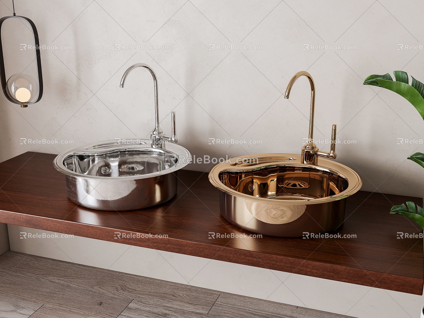 Modern wash basin combination 3d model