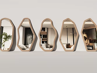 Modern mirror fashion fitting mirror 3d model